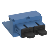 Módulo Acoplador SC Duplex, para Fibra Óptica Monomodo OS1/OS2, Tipo Mini-Com, Color Azul