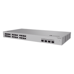 Switch de Acceso eKit Administrable / Capa 2 / 24 Puertos PoE+ Gigabit + 2 Puertos SFP(2.5 Gbps) + 2 Puertos SFP+(10 Gbps) / PoE Perpetuo / Presupuesto PoE 400 W / Sin licenciamiento