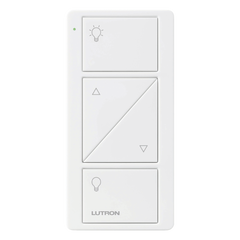 Control Pico inalámbrico de 2 botones con subir/bajar para iluminación, blanco brillante, compatible con Caséta, RadioRA 2 y HomeWorks QS