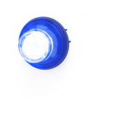Estrobo Oculto de 12 LED, Azul/Blanco, Lente Transparente, Bisel Negro