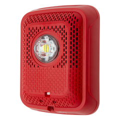 Bocina con Lámpara Estroboscópica, Montaje en Pared, Color Rojo, Nuevo Diseño Moderno y Elegante y Menor Consumo de Corriente