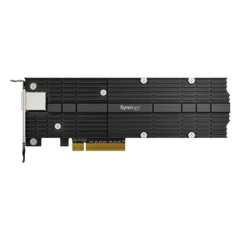 Adaptador Combinado SSD M.2 y 10 GbE | PCIe 3.0 x8 | 2 Ranuras NVMe M.2 22110/2280 | Puerto 10GBASE-T RJ45 | Autonegociación 10/5/2,5/1 Gbps | Compatible con SSD NVMe SNV3000.