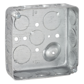 Caja Cuadrada 4 x 4"/ Profundidad 1- 1/2"/ Cuenta con 11 Entradas de 1/2" y 6 de 3/4"..