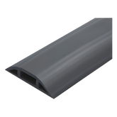 Canaleta flexible negra de PVC auto extinguible, para instalaciones eléctricas en piso ó zóclo (Rollo de 25mts.) (9300-05040)