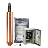 Kit de puesta a tierra de 100 Amperes con Electrodo, Filtro, Acoplador y Compuesto H2Ohm.