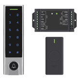 Mini Controlador de Acceso con Teclado Inalámbrico / Cuenta con Botón de Salida Inalámbrico / Soporta Tarjeta y Contraseña / Cuenta con Botón de Timbre