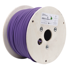 Bobina de Cable Blindado F/UTP de 4 Pares, Z-MAX, Cat6A, Soporte de Aplicaciones 10GBase-T, LS0H (Libre de Gases Toxicos), Color Violeta, 305 Metros (1000 Pies)
