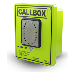 Callbox HD Series / Intercomunicador Bidireccional UHF / 2W Transmisión / IP65 Antivandálico / Fibra de Vidrio / Mensajes de Voz / Relay Control de Acceso / Sensor Input