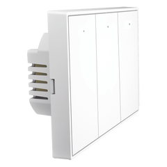 Interruptor On/Off panel táctil touch inalámbrico ZigBee Plus 3 botones. Compatible Control Akubela