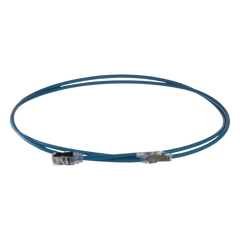 Patch Cord Cat6A, Diametro Reducido 28 AWG, Blindado S/FTP, CM/LS0H, 2 Metros (6.56 Pies), Color Azul