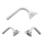 Montaje universal flexible para instalación en poste o pared, compatible con equipos Ubiquiti, Mimosa, Cambium y Altai