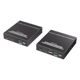 Kit Extensor KVM (HDMI y USB) hasta 120 metros | Transmite el Video y Controla tu DVR vía USB a distancia | Soporta resolución 4K @60Hz | Cat 6, 6a y 7 | Salida Loop en el Tx para visualización local