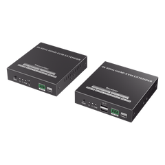 Kit Extensor KVM (HDMI y USB) hasta 120 metros | Transmite el Video y Controla tu DVR vía USB a distancia | Soporta resolución 4K @60Hz | Cat 6, 6a y 7 | Salida Loop en el Tx para visualización local
