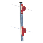 Aislador de Paso Rojo Reforzado para Cercos Eléctricos / Aislamiento hasta 18 kV / Resistente a Clima Extremo / Polipropileno y Policarbonato