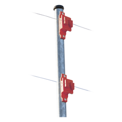 Aislador de Paso Rojo Reforzado para Cercos Eléctricos / Aislamiento hasta 18 kV / Resistente a Clima Extremo / Polipropileno y Policarbonato