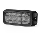 Luz de Advertencia de 10 LED, Rojo/Azul, 5x2 Pulgadas, Lente Transparente, Bisel Negro