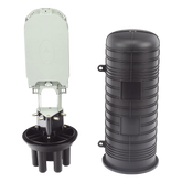 Caja de Distribución de Fibra Óptica Vertical Tipo Domo, 48 Empalmes (Expandible Hasta 96 Empalmes con Charola LP-SCV-48-ST), Exterior, IP68