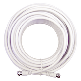 Jumper Coaxial con Cable Tipo RG-6 en Color Blanco de 15.24 Metros (50 Pies) de Longitud y Conectores F Macho en Ambos Extremos. 75 Ohm de Impedancia.