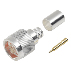 Conector N Macho de Anillo plegable para cables LMR-400, 9913, CNT-400, RG8/U-SYS, RFLASH-1113, 8214.