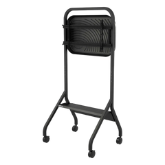 Carro Móvil para Pantalla Plana / 43" a 75"+ Displays / Altura Ajustable 49.8"-65.8" (126.5-167.1 cm) / Capacidad 150 lb (68 kg) / 4 Ruedas Dobles 4" (102 mm) / Gestión de Cableado Interno / Estructura Tubular / Incl