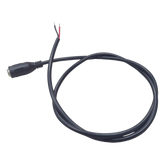 Cable con Conector Macho (Pigtail) / Forro Negro | Alimentación para Vcc con Puntas Libres | Polarizado | Largo 22 cm (8.66 Pulgadas) | Calibre 22AWG.