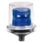 Luces estroboscópicas para lugares peligrosos Electraray® , Homologado UL y cUL para Clase I, División 2, Grupos A, B, C y D; Clase II, División 2, Grupos F y G; Clase III , 12-24 VCD, color Azul, parpadeo predeterminado