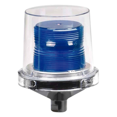 Luces estroboscópicas para lugares peligrosos Electraray® , Homologado UL y cUL para Clase I, División 2, Grupos A, B, C y D; Clase II, División 2, Grupos F y G; Clase III , 12-24 VCD, color Azul, parpadeo predeterminado