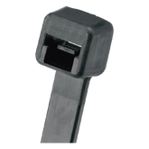 Cincho de Nylon 6.6 Pan-Ty, 368mm largo x 7.6mm ancho, Color Negro, Exterior Resistente a Rayos UV, Paquete de 100pz