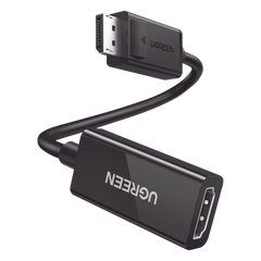 Convertidor DisplayPort a HDMI 4K@60Hz | 3D | HDR | Blindaje Interno | Botón Liberador | Largo 25 cm (9.84 Pulgadas) | Carcasa de ABS | Plug & Play.