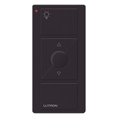 Control remoto inalámbrico Pico de 3 botones con subir y bajar de intensidad y luz nocturna, compatible con Caseta Wireless y RadioRA 2, color negro brillante
