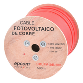 Carrete de 500 Metros / Cable Fotovoltaico Rojo / Material COBRE / 6mm² (10AWG) / 2000 Vcc