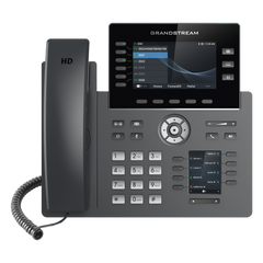 Teléfono IP Wi-Fi, Grado Operador, 6 líneas SIP con 6 cuentas, pantalla a color 4.3", puertos Gigabit, Bluetooth, PoE, codec Opus, IPV4/IPV6 con gestión en la nube GDMS