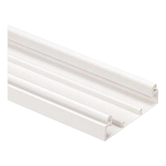 Base para canaleta T-70, de PVC rígido, con orificios perforados para montaje, 103.3 x 44.9 x 1828.8 mm, Color Blanco