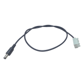 Cable con Conector Macho (Pigtail) | Forro Negro | Terminal Blanca | Alimentación para Vcc con Puntas Libres | Polarizado | Largo 22 cm ( 8.66 Pulgadas) | Calibre 22AWG.