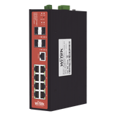 Switch Industrial Administrable / PoE Mixto 24/48V / 8 Puertos Gigabit + 4 SFP / Puertos 3-4 802.3 af/at/bt 60W / Protección 8kV / Riel DIN