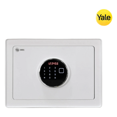 Caja Fuerte Hércules / Apertura Huella Dactilar, Código y Llave de Emergencia / Puerta de Acero 4 mm / 2 Bulones de Acero 20 mm / Pantalla LCD / Alarma de Contraseña Incorrecta / Luz Interna / Estante Desmontable / Incluye Accesorios