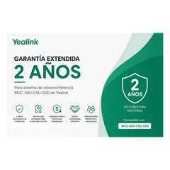 Garantia Extendida de 2 Años para Sistemas de Videoconferencia MVC-S80-C5U-000 de Yealink