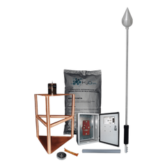 Kit de Pararrayo con Punta con Diámetro de Protección de 200 metros.