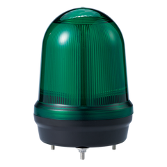 LED con patrones fijo/intermitente, estroboscópico y simulación rotatorio, Color Verde de 110-220 VCA
