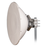 Antena Direccional de Alto Rendimiento / 35.5 ± 1 dBi / 4 ft / 5.9-7.125 GHz / Conectores RP-SMA / Alto Aislamiento al Ruido / Fácil Montaje y herraje de acero inoxidable / Radomo Incluido