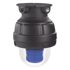 Luz de advertencia LED a prueba de explosión adecuado para su uso en Clase I, Div. I, Grupos C y D; Clase I, Div. 2, Grupos A, B, C y D; Clase II, Div. 1, Grupos E, F y G; Clase III, color Azul, 24 VCD