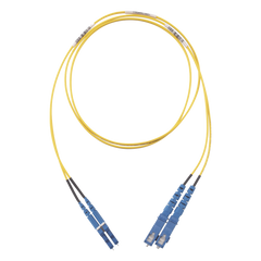 Jumper de Fibra Optica Monomodo 9/125 OS2, LC-SC Duplex, OFNR (Riser), Color Amarillo, 5 Metros (16.40 Pies)