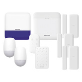 (AX PRO) KIT de Alarma AX PRO / Incluye: 1 Hub con batería de respaldo/ 2 Sensores PIR / 3 Contactos Magnéticos mini / 1 Control Remoto / 1 Sirena Inalambrica Exterior /1 Teclado Inalámbrico / WiFi / Compatible con Hik-Connect P2P