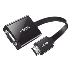 Adaptador HDMI a VGA / Resolución 1080P / Audio 3.5mm / Con Puerto Micro USB para Alimentación / Plug & Play / No Requiere Controlador / ABS / Flexible y Duradero