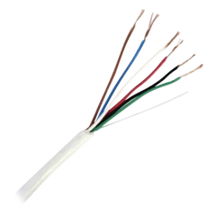 Bobina de 152 m (500 ft) / Cable para Control de Acceso 6x20 AWG / Blindado / Blanco