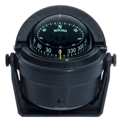 Brújula de Navegación Marítima Ritchie Voyager B-81R / Montaje en Bracket / CombiDial 3" (76 mm) / Iluminación NiteVu Verde / DirectiveForce Magnets / Escudo Solar Móvil / 100% Reparable