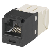 Conector Jack RJ45 Estilo TG, Mini-Com, Categoría 6, de 8 Posiciones y 8 Cables, Color Negro