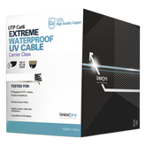 Bobina de Cable UTP Cat6 para Exterior en Color Blanco / 305 Metros (1000 Pies) / Certificada UL / Sin Blindaje
