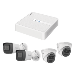 Kit IP 2 Megapixel / NVR de 8 Canales con 8 Puertos PoE / 2 Cámaras IP Bala para Exterior / 2 Cámaras IP Domo para Exterior