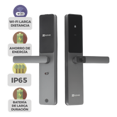 Cerradura Inteligente / Cerrojo Tipo Americano / Wi-Fi / Bluetooth / Códigos Temporales Para Visitantes / Lectura de Huella / Lectura de Tag / Contraseña / Botón para Timbrar / Apertura remota desde la APP / No Requiere Hub